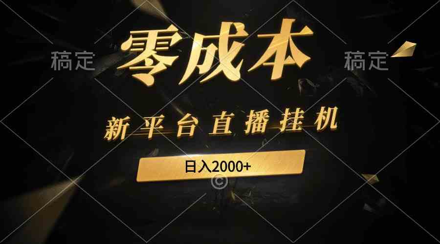 （9841期）新平台直播挂机最新玩法，0成本，不违规，日入2000 