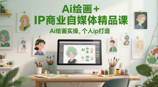 Ai绘画 IP商业自媒体精品课，Ai绘画实操，个人ip打造