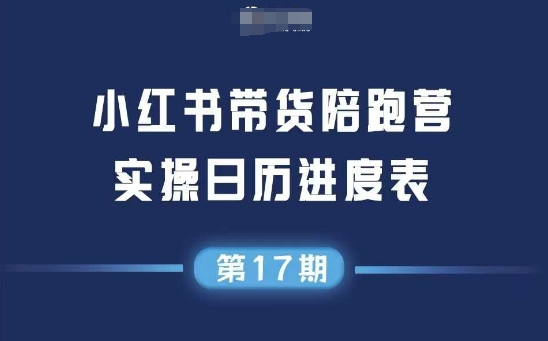 小红书第17期带货陪跑营，不囤货，无不直播，无不投流，通过选品 笔记内容 测品 笔记铺量 矩阵运营打爆款
