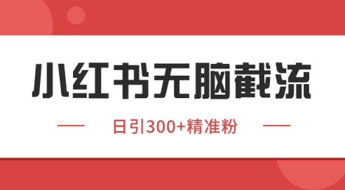小红书截流同行客源，独家野路子获客玩法 日引200 暴力获客【揭秘】