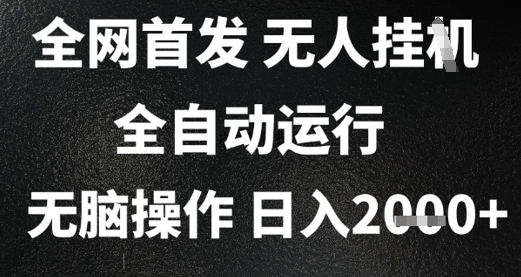 2025首发无人挂G项目，日入2k ，全自动运行，无脑操作，长期稳定 小白可玩【揭秘】