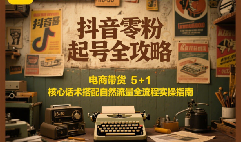 图片[1]-抖音零粉起号全攻略：电商带货 5+1 核心话术搭配自然流量全流程实操指南-晓月资源网