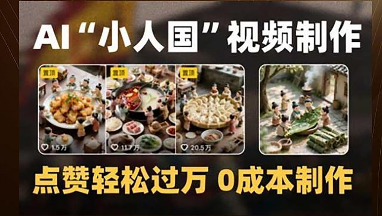 图片[1]-制作AI“小人国”微缩景观的短视频，点赞轻松过万，0成本制作-晓月资源网