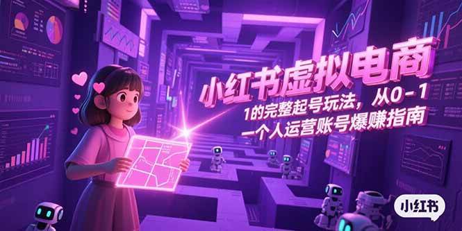 图片[1]-小红书虚拟电商，从0-1的完整起号玩法，一个人运营账号爆赚指南-晓月资源网