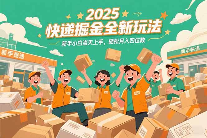 图片[1]-2025快递掘金全新玩法，新手小白当天上手，轻松月入四位数！-晓月资源网