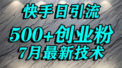 创业粉怎么打？快手精准引流创业粉，宝妈群体日进500 精准流量
