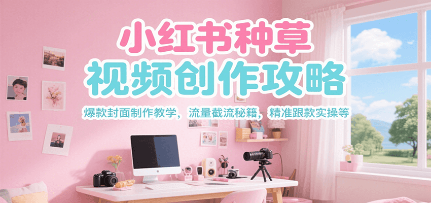 图片[1]-小红书种草视频创作攻略，爆款封面制作教学 ，流量截流秘籍 ，精准跟款实操等-晓月资源网