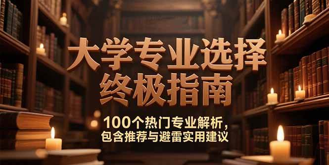 图片[1]-付费文：大学专业选择终极指南,100个热门专业解析,包含推荐与避雷实用建议-晓月资源网
