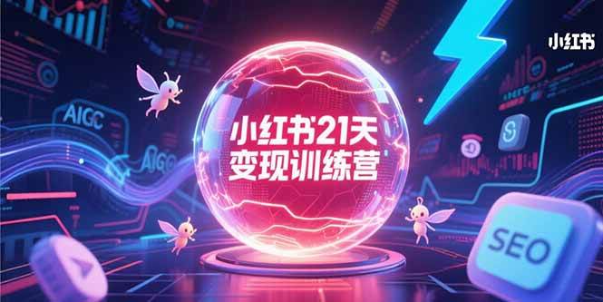图片[1]-小红书21天变现训练营，AIGC工具高效应用，SEO优化核心技巧-晓月资源网