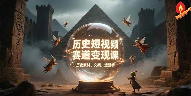 图片[1]-历史短视频赛道变现课，百集素材库应用，文案剪辑技巧，账号运营全案-晓月资源网