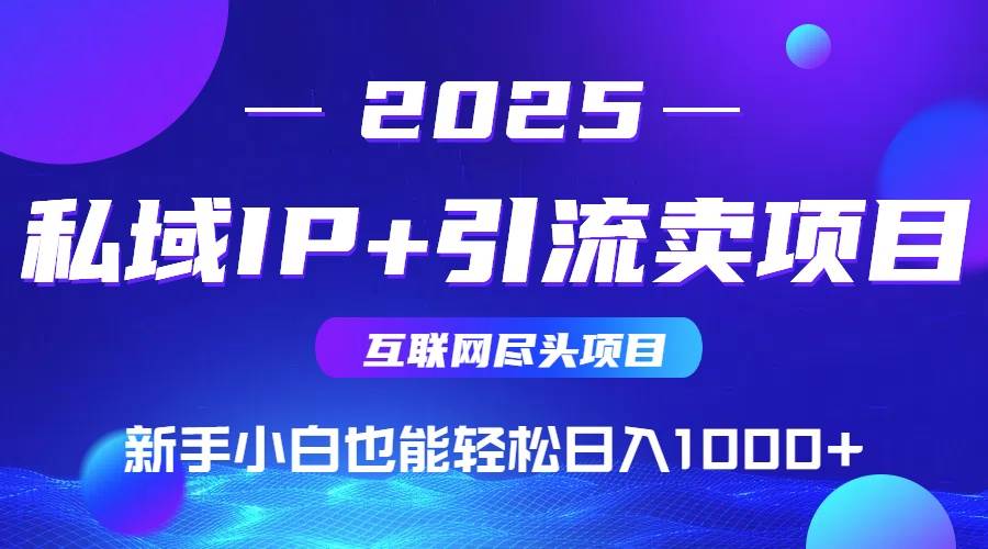 图片[1]-2025网创尽头项目，私域IP+引流，新手小白也能在家日入1000+-晓月资源网