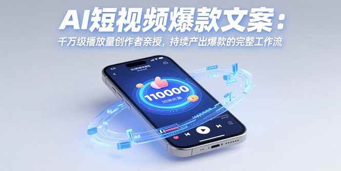 图片[1]-AI短视频爆款文案：千万级播放量创作者亲授，持续产出爆款的完整工作流-晓月资源网