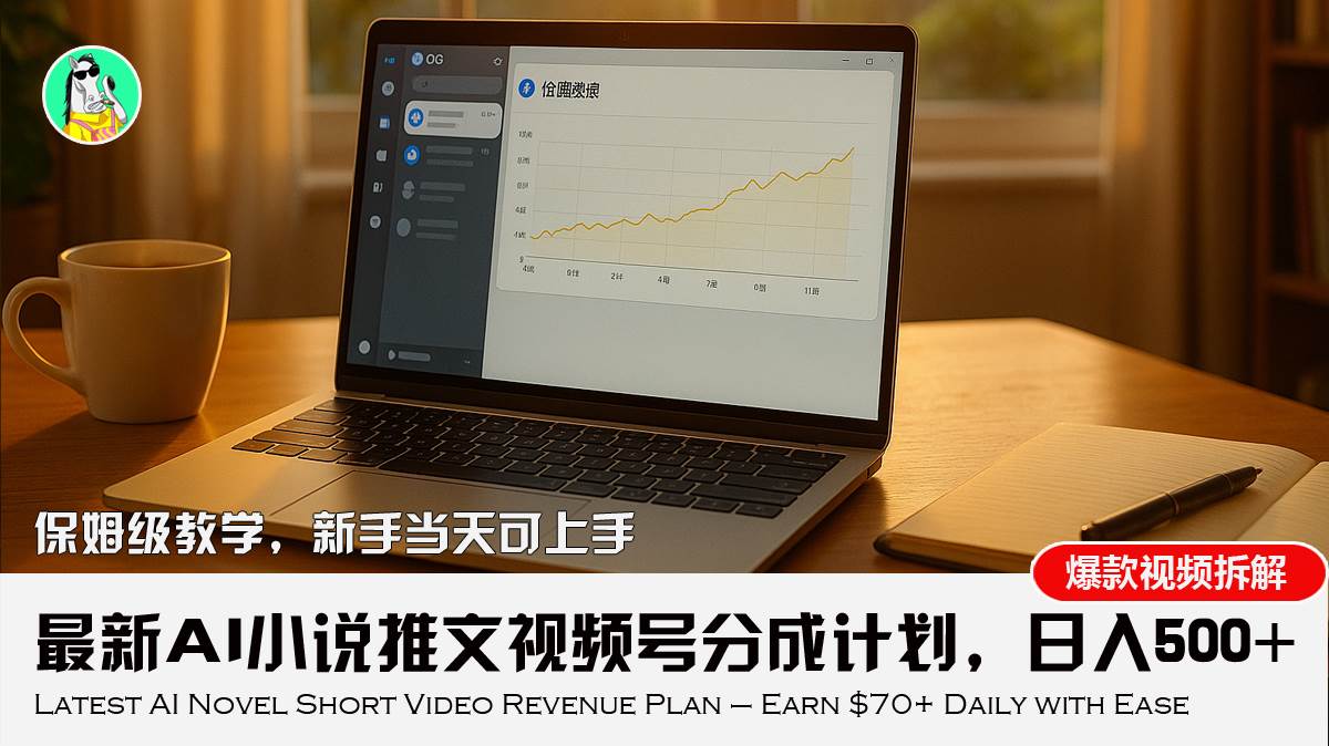 图片[1]-最新AI小说推文视频号分成计划，新手小白也能当天日入500+教程-晓月资源网