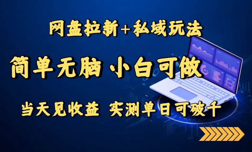 图片[1]-网盘拉新+私域玩法，简单无脑，小白可做，当天见收益，实测单日可破千-晓月资源网
