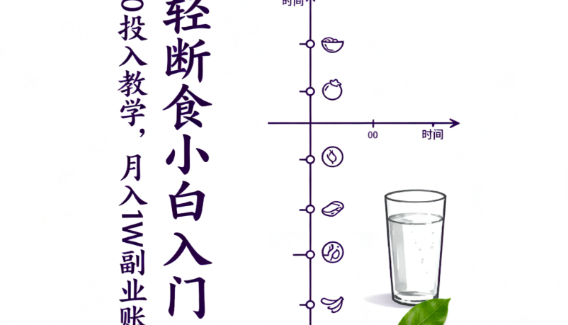 图片[1]-轻断食赛道小白入门：0投入手把手教学，打造稳定月入1W的长期副业账号-晓月资源网