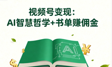 图片[1]-视频号变现新玩法，AI智慧哲学+书单新玩法，赚佣金-晓月资源网