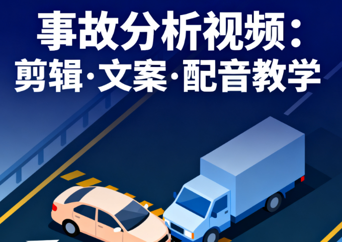 图片[1]-交通事故分析案例视频创作，剪辑技巧、文案模板、配音教学-晓月资源网