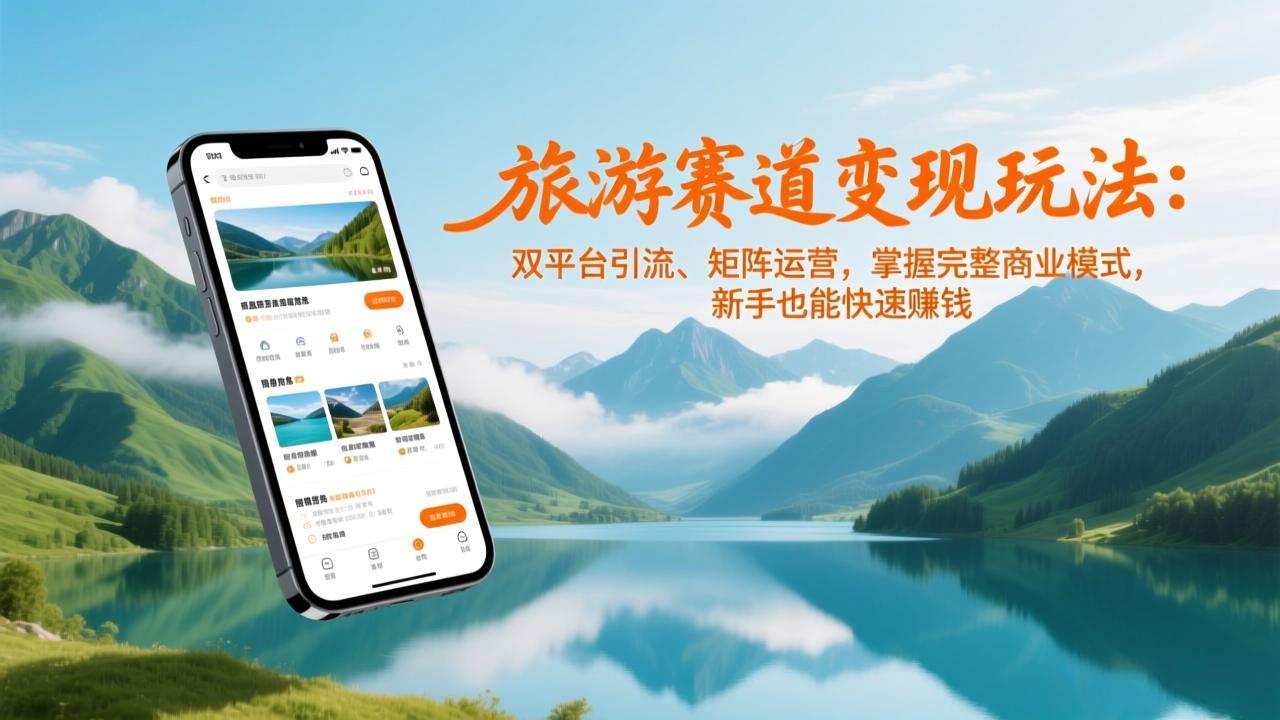 图片[1]-旅游赛道变现玩法：双平台引流、矩阵运营，掌握完整商业模式，新手也能快速赚钱-晓月资源网
